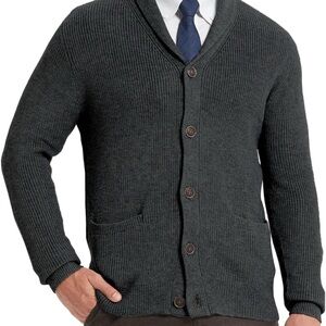 Men's Black Cardigan Sweater